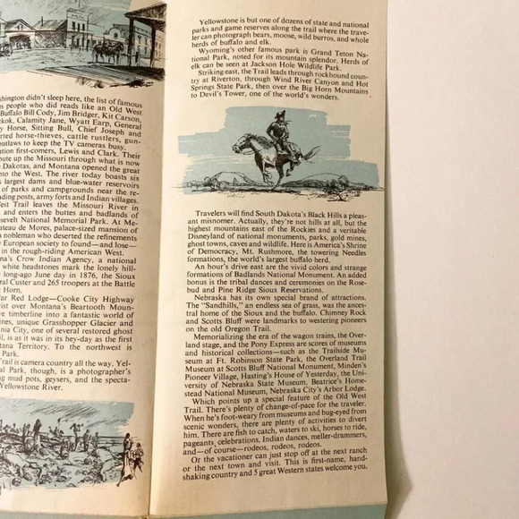 Vintage The Old West Trail 5 Great Western States Travel Brochure United States - Picture 12 of 12